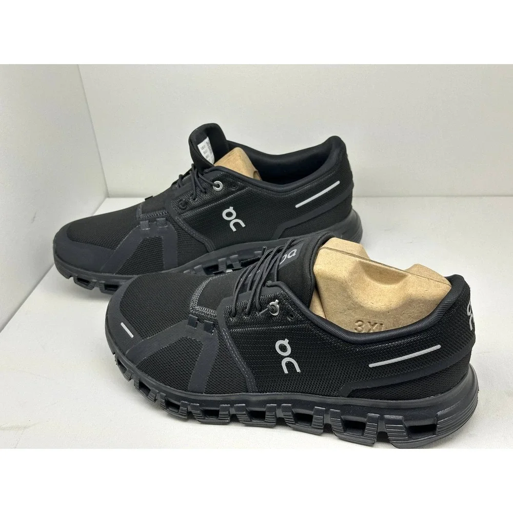 On Cloud 6 Wide Mens Running Shoes Black Black 3MG10431043 Size 9 Wide 2E